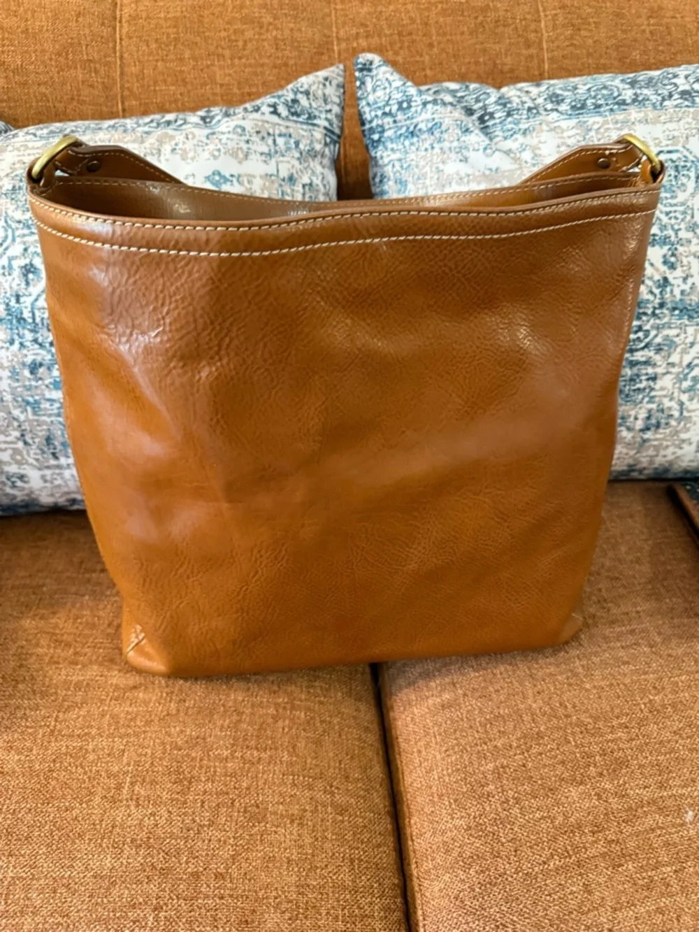 Brahmin Smooth Leather tan bag with matching wallet and pouch. NWOT - Picture 7 of 9